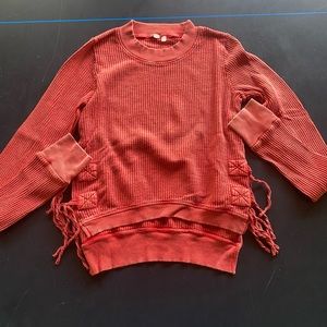 Free People small red long sleeve